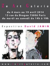 Exposition David Jamin à Ze Art Galerie Paris. Du 4 mars au 19 avril 2014 à Paris06. Paris.  14:00